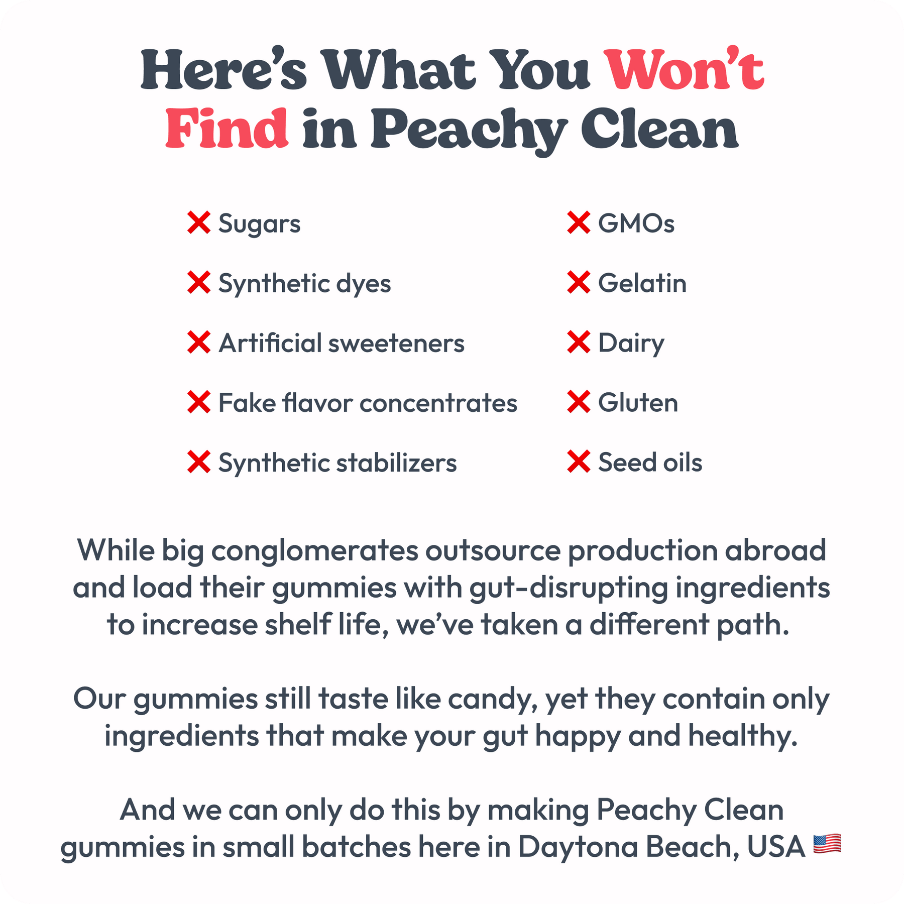 Peachy Clean Sugar-Free Pre+Probiotic Fiber Gummie